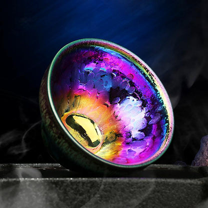 Seven-Color Kiln-Transformed Jianzhan Teacup