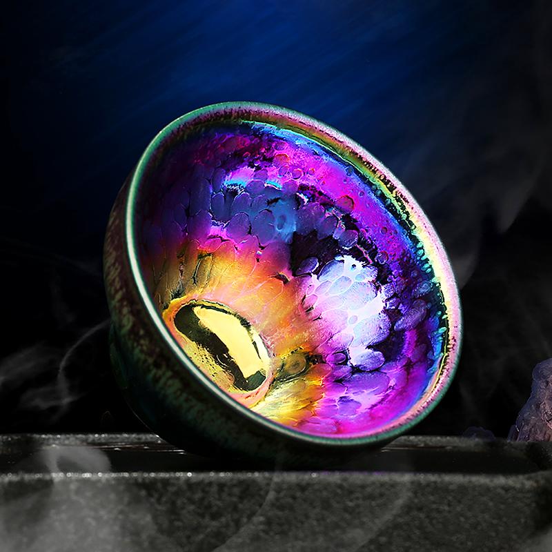 Seven-Color Kiln-Transformed Jianzhan Teacup