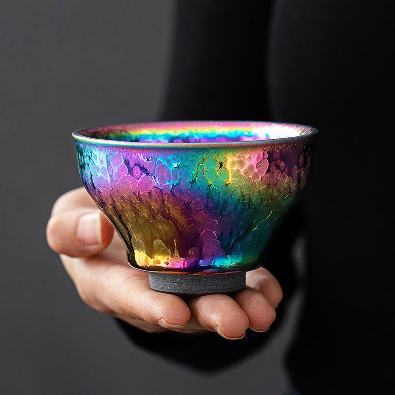Seven-Color Kiln-Transformed Jianzhan Teacup
