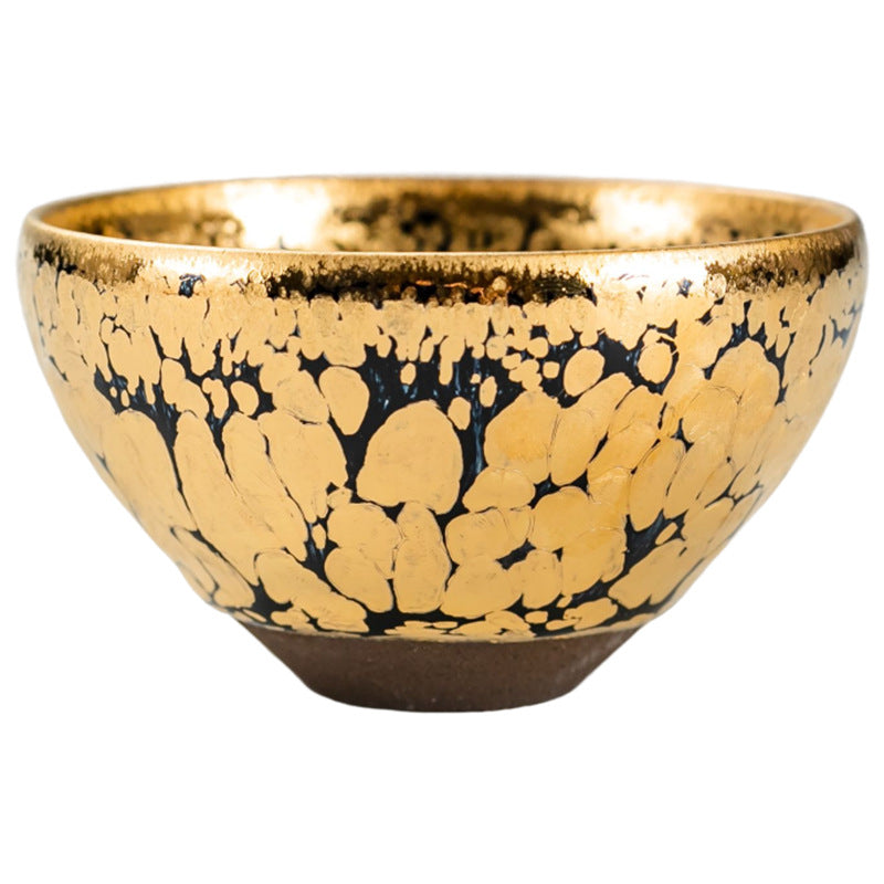 Golden Speck Tenmoku Ceramic Tea Cup