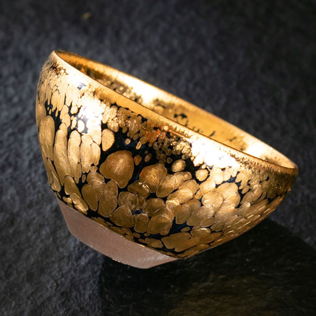 Golden Speck Tenmoku Ceramic Tea Cup