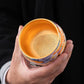 Golden Crane Tenmoku Ceramic Tea Cup