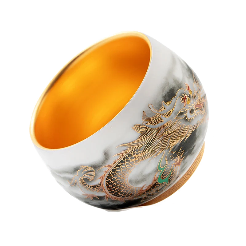 The Dragon Golden Tenmoku Tea Cup