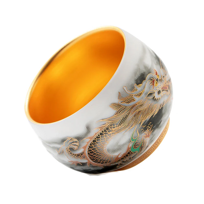 The Dragon Golden Tenmoku Tea Cup