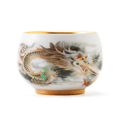 The Dragon Golden Tenmoku Tea Cup