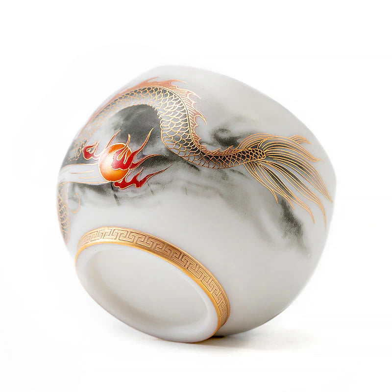 The Dragon Golden Tenmoku Tea Cup