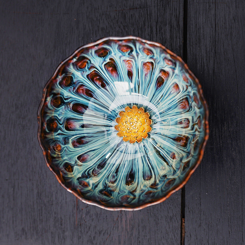 Golden Lotus Handmade Jianzhan Teacup