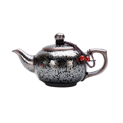 Japanese Silver Black Kung Fu Teapot