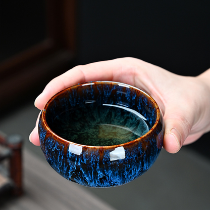 Luohan-style Kiln-transmutation Glaze Tenmoku Tea Cup