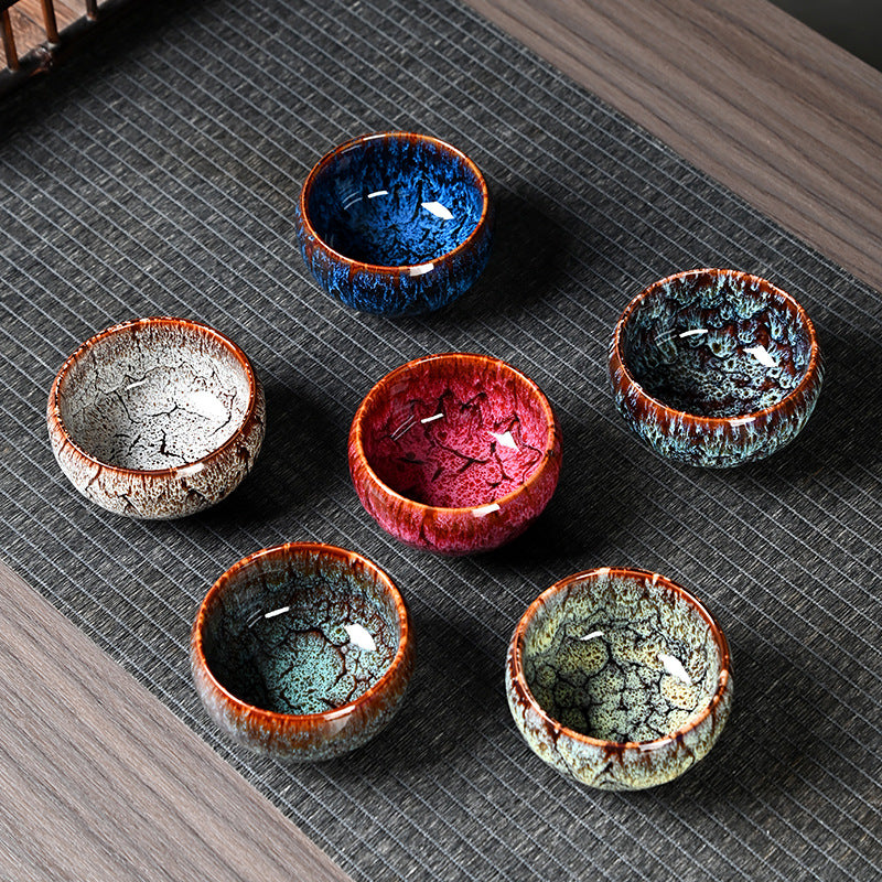 Luohan-style Kiln-transmutation Glaze Tenmoku Tea Cup