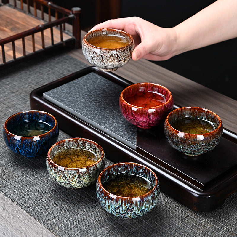 Luohan-style Kiln-transmutation Glaze Tenmoku Tea Cup