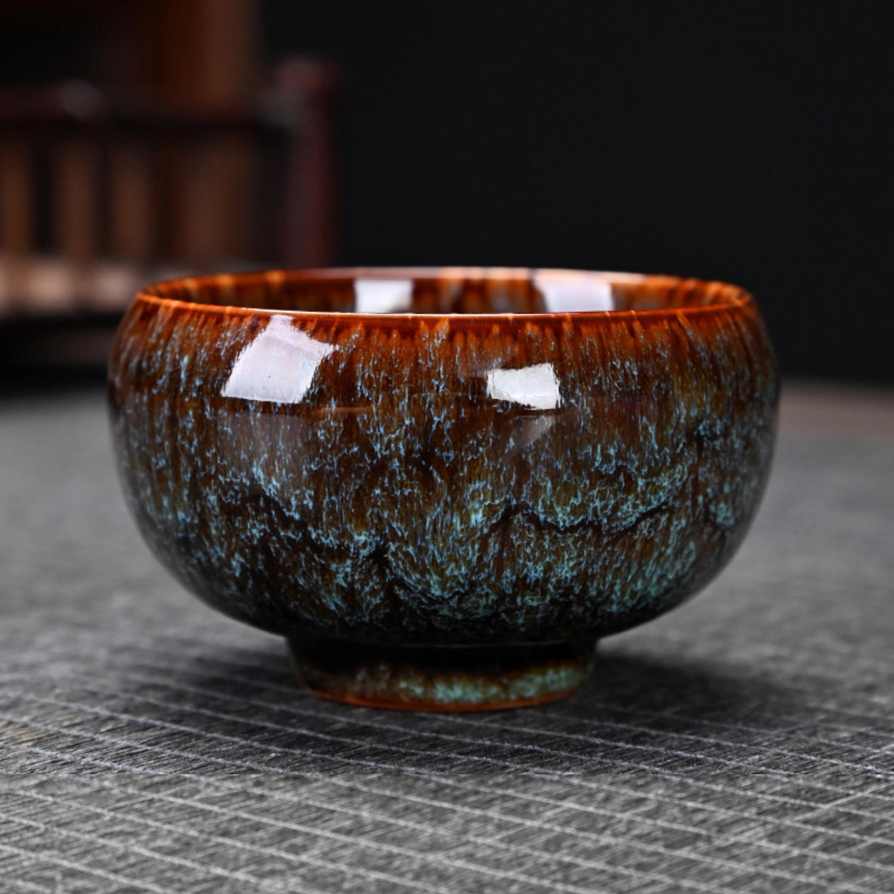 Luohan-style Kiln-transmutation Glaze Tenmoku Tea Cup