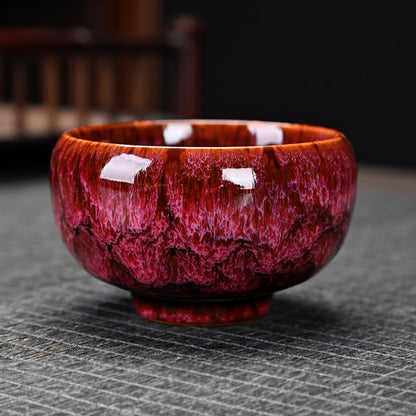Luohan-style Kiln-transmutation Glaze Tenmoku Tea Cup