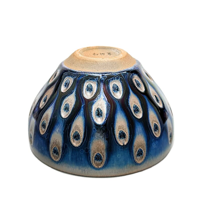 Peacock Eyes Tenmoku Tea Cup