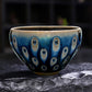 Peacock Eyes Tenmoku Tea Cup
