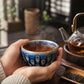 Peacock Eyes Tenmoku Tea Cup