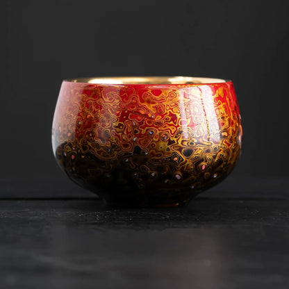 Midnight Radiance Handcrafted Raden Lacquerware Cup