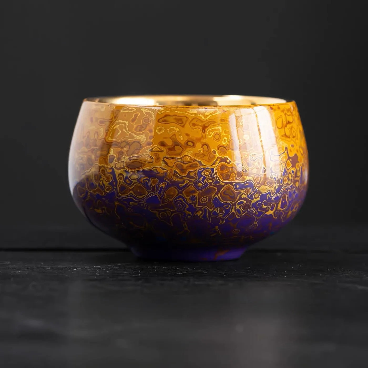 Midnight Radiance Handcrafted Raden Lacquerware Cup