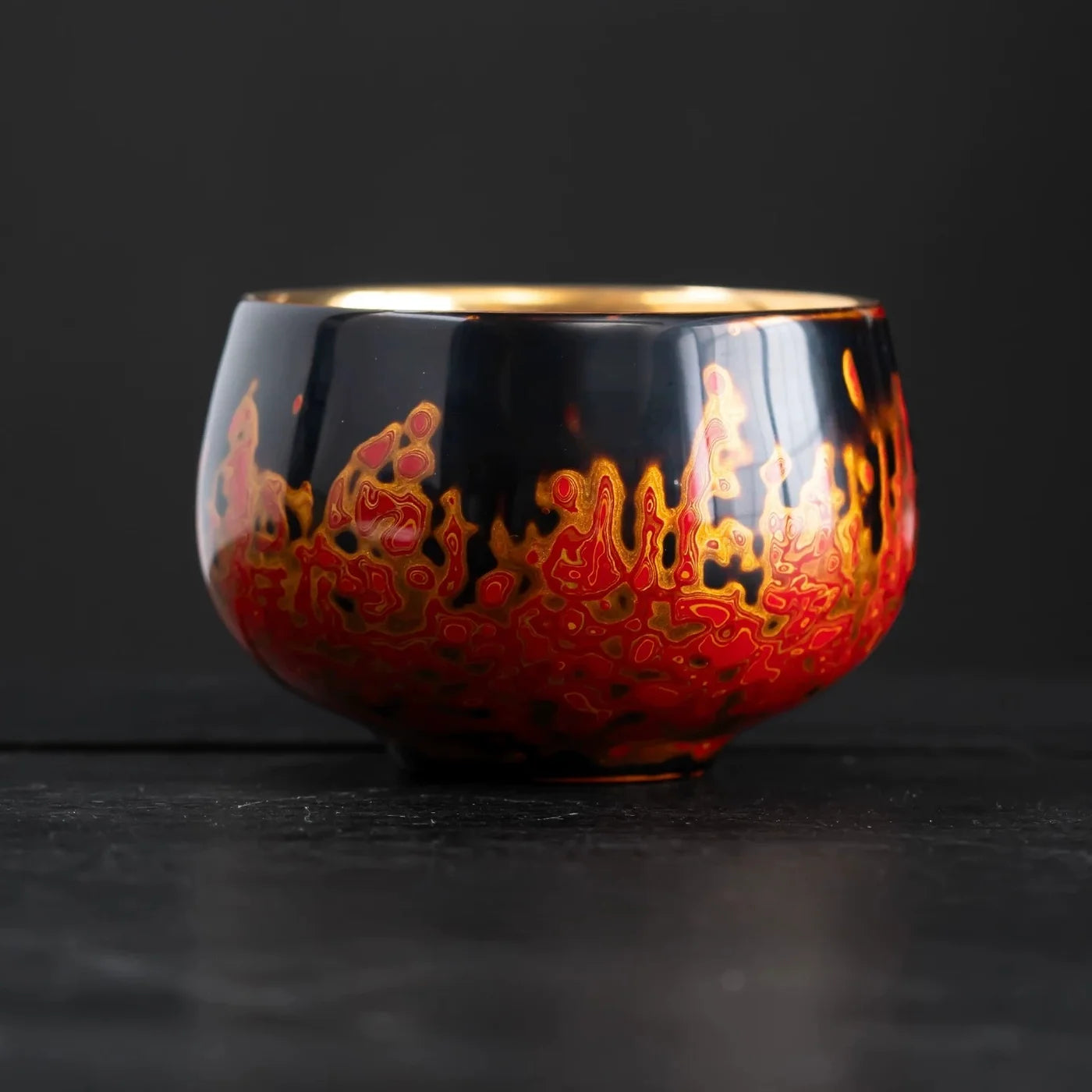 Midnight Radiance Handcrafted Raden Lacquerware Cup
