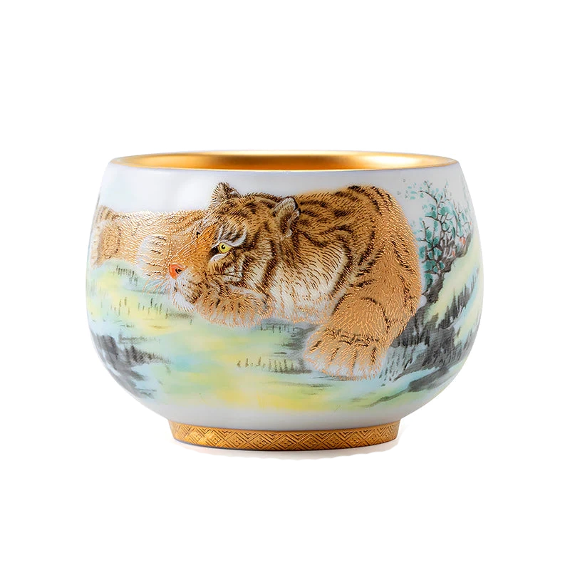 The Tiger Tenmoku Ceramic Tea Cup