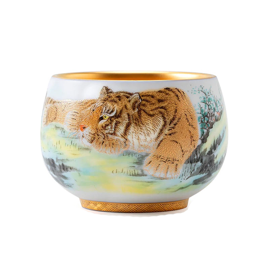 The Tiger Tenmoku Ceramic Tea Cup