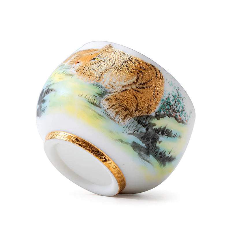 The Tiger Tenmoku Ceramic Tea Cup