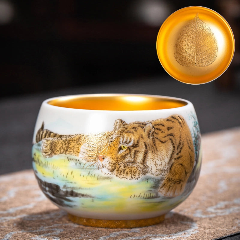 The Tiger Tenmoku Ceramic Tea Cup