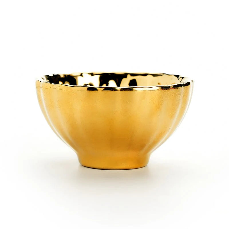 Vivid Gold Tenmoku Tea Cup