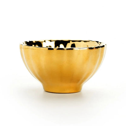 Vivid Gold Tenmoku Tea Cup
