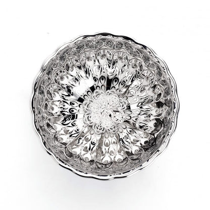 Vivid Silver Tenmoku Tea Cup