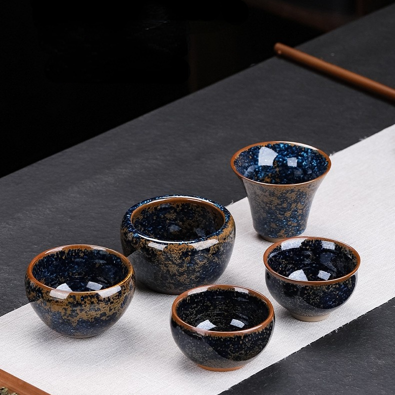 Art Tea Cup JianZhan Tenmoku Teacup Star
