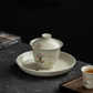 Art Tea Cup JianZhan Tenmoku Plant Gai Wan