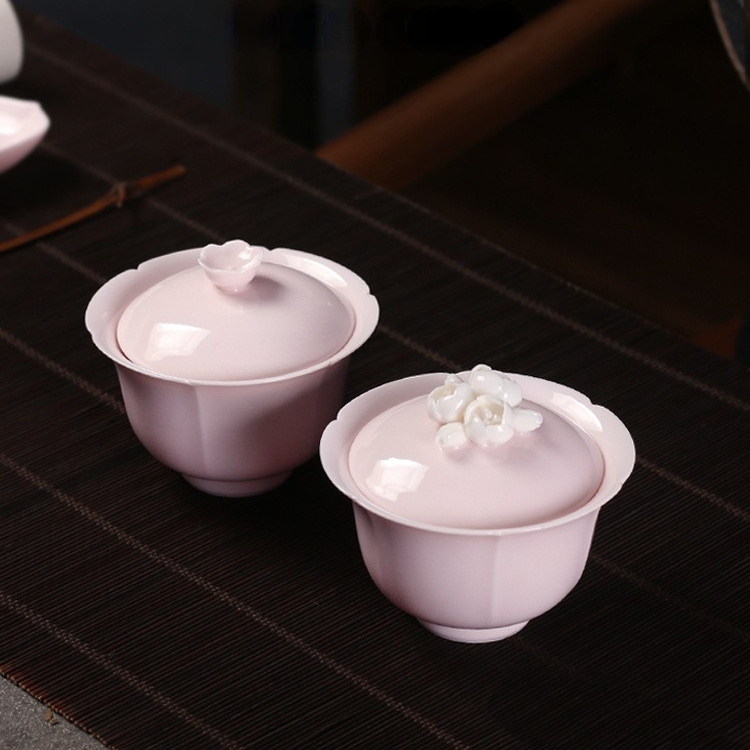 Art Tea Cup JianZhan Tenmoku Gai Wan Sakura