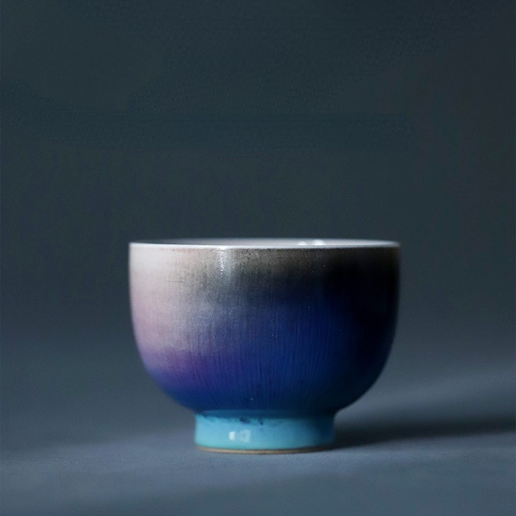 Art Tea Cup JianZhan Tenmoku Teacup Symphony Blue