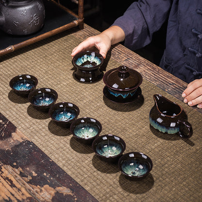 Blue Glaze Tea Set