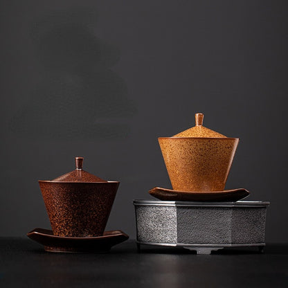 Art Tea Cup JianZhan Tenmoku Cover Gai Wan