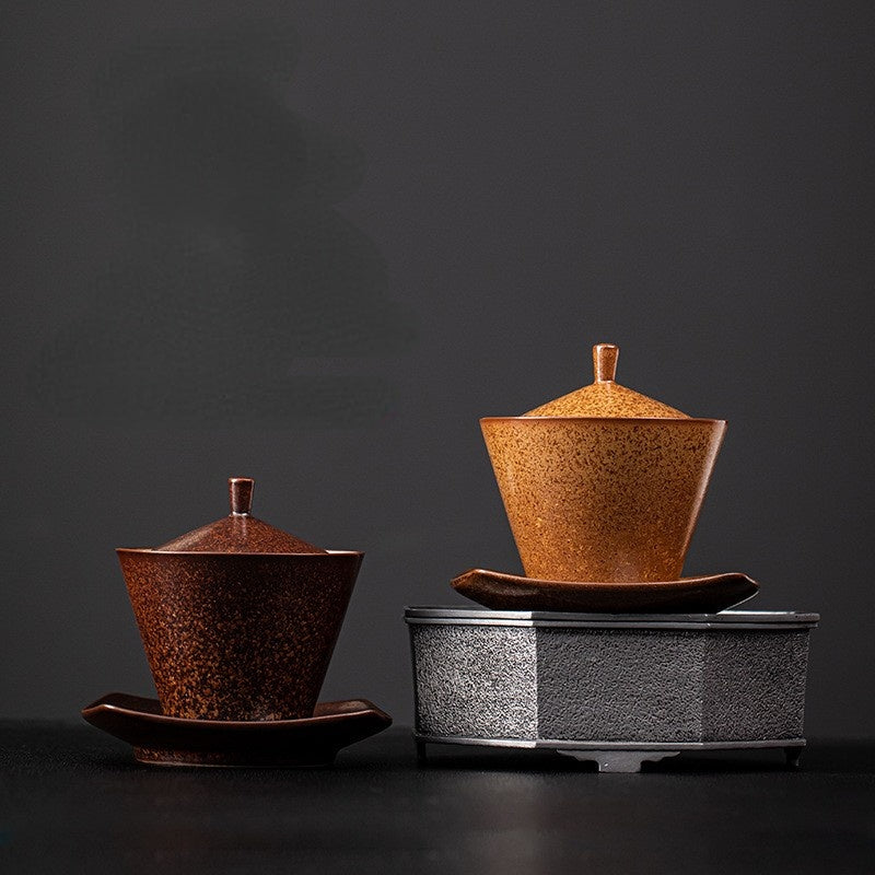 Art Tea Cup JianZhan Tenmoku Cover Gai Wan