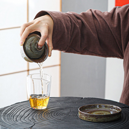 Art Tea Cup JianZhan Tenmoku Mottled Gai Wan