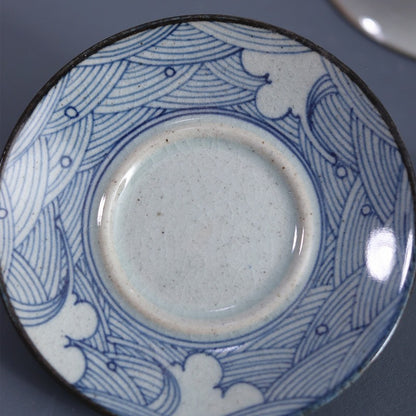 Art Tea Cup JianZhan Tenmoku Gai Wan Wave