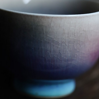 Art Tea Cup JianZhan Tenmoku Teacup Symphony Blue