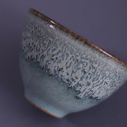 Art Tea Cup JianZhan Tenmoku Gai Wan Wave