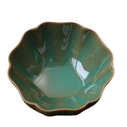 Red Green Pattern Ceramic Tea Cup