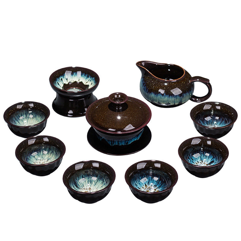 Blue Glaze Tea Set