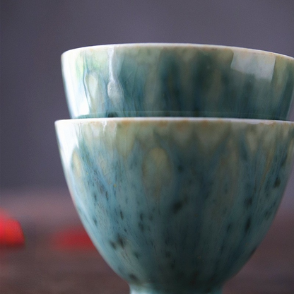 Art Tea Cup JianZhan Tenmoku Tea Cup Jadeite