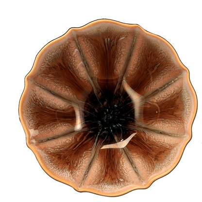 Art Tea Cup JianZhan Tenmoku Teacup Peacock Feather