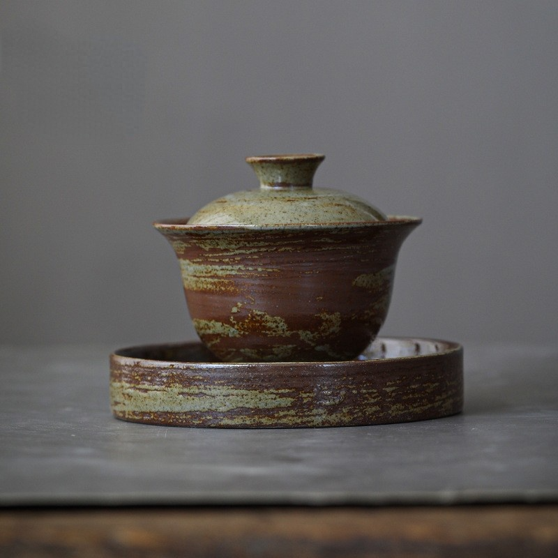 Art Tea Cup JianZhan Tenmoku Mottled Gai Wan