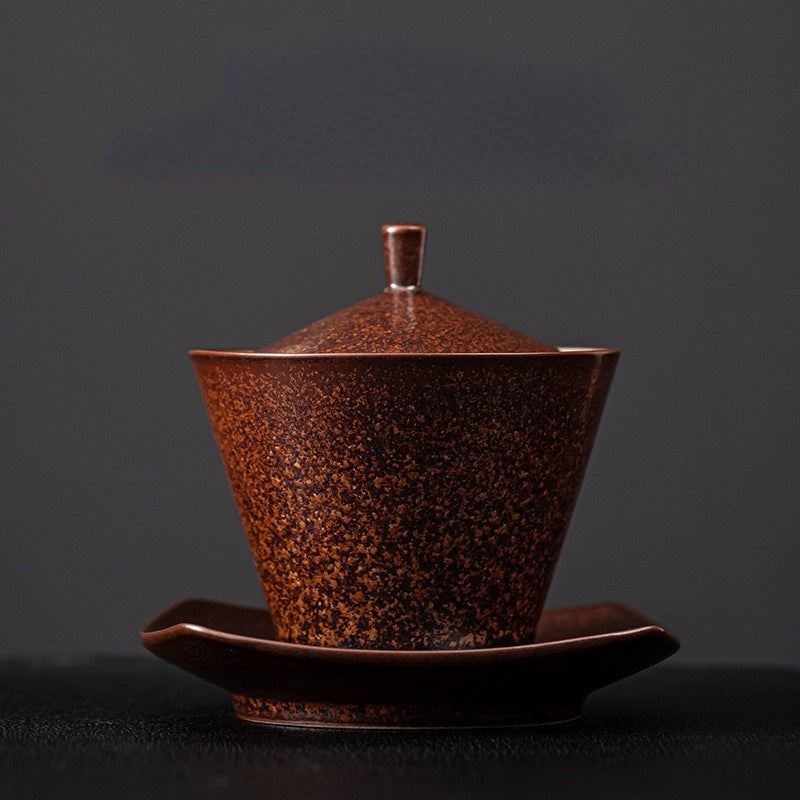 Art Tea Cup JianZhan Tenmoku Cover Gai Wan