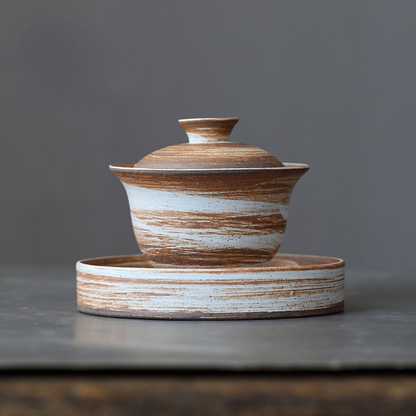 Art Tea Cup JianZhan Tenmoku Mottled Gai Wan