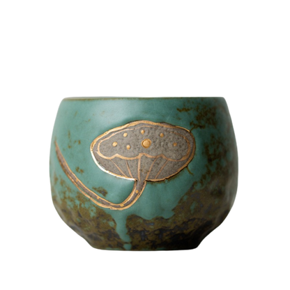 Lotus Pattern Ceramic Tea Cup