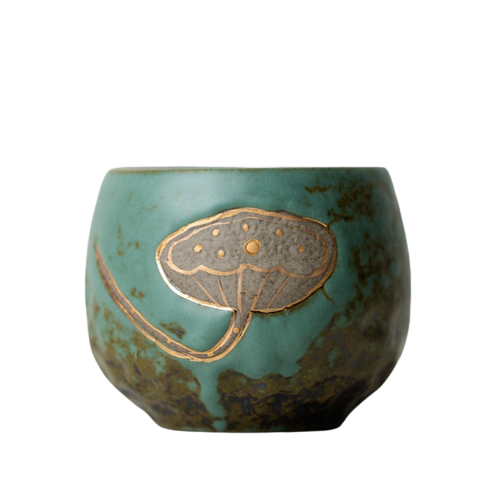 Lotus Pattern Ceramic Tea Cup